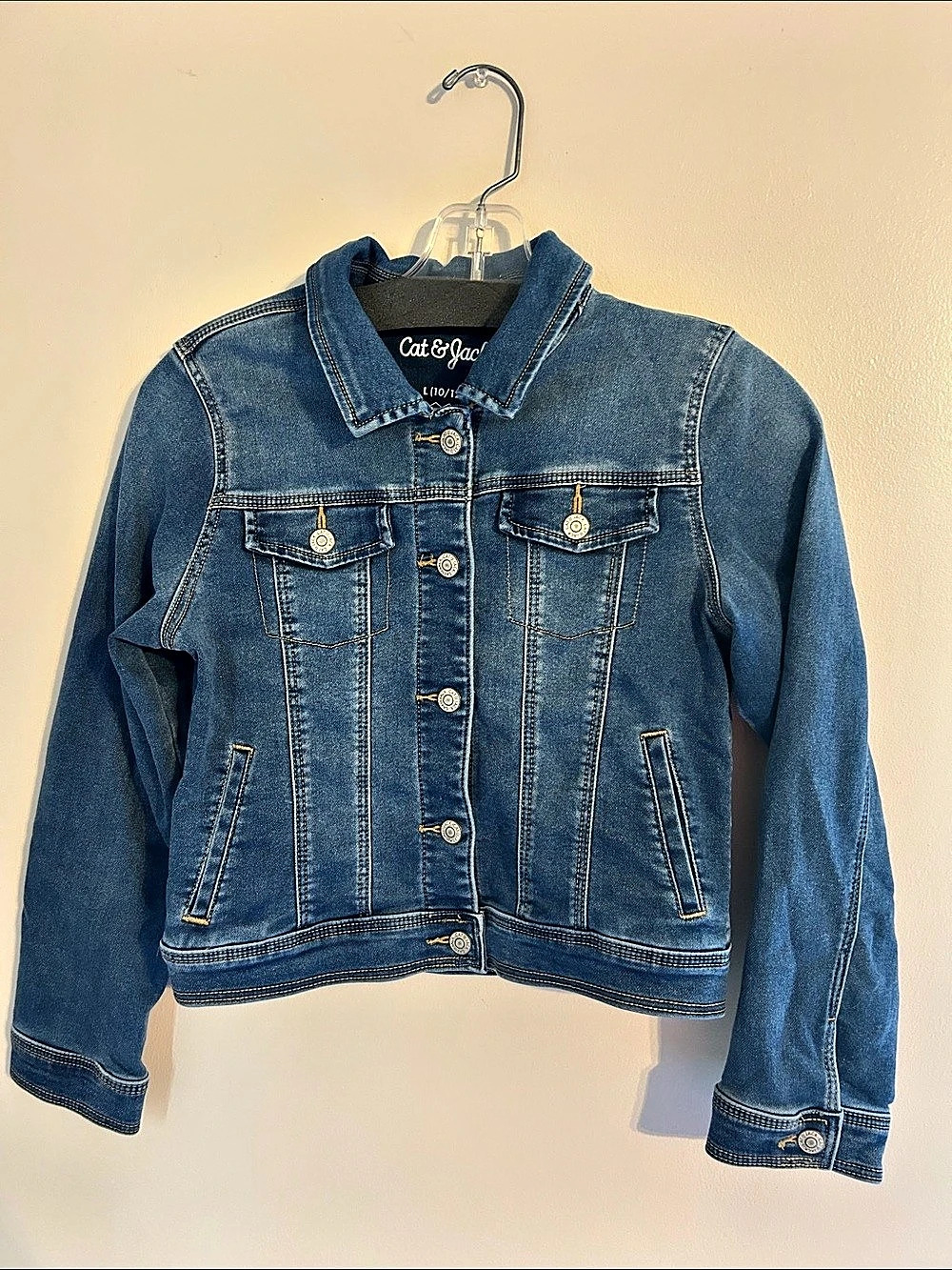 Cat & Jack Girls Denim Jacket Blue Like New